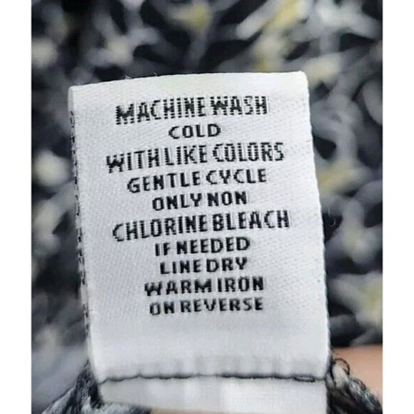 Habitat Clothes To Live In Black And Gold Floral Tank Dress Shark Hem Size Small - Picture 7 of 12